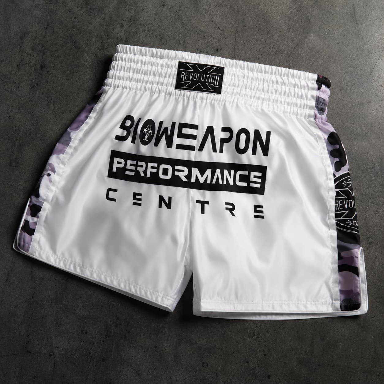 BioWeapon Muay Thai Shorts White