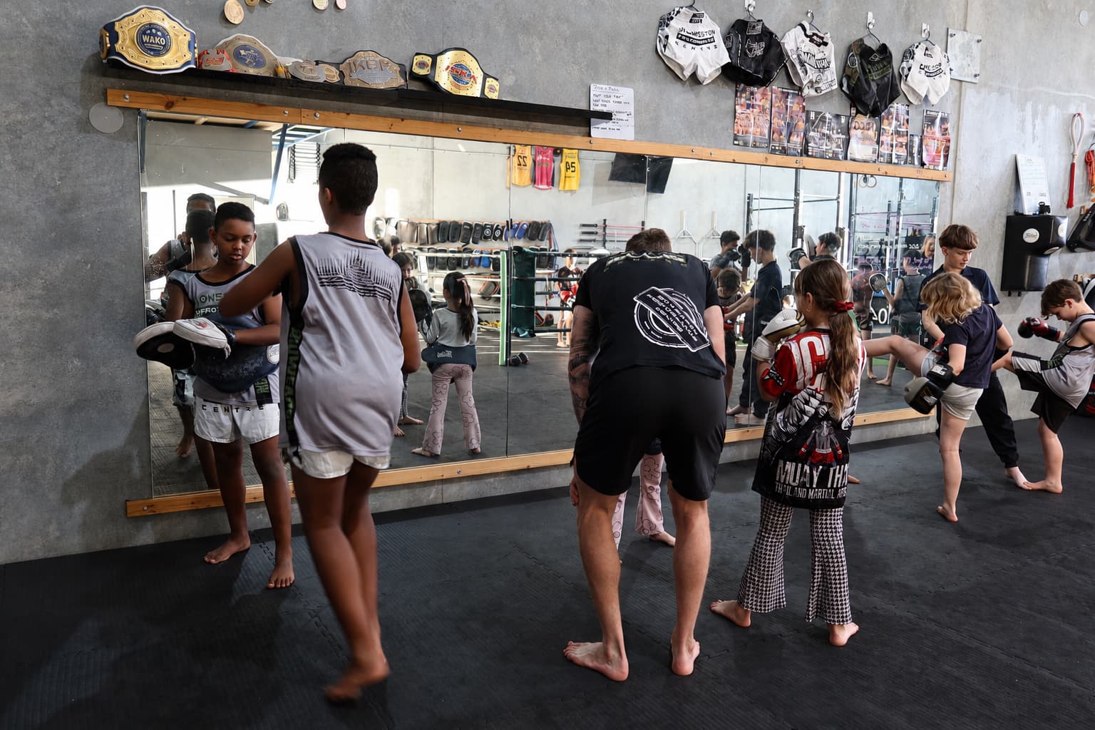 Bioweaponites kids Muay Thai class at BioWeapon