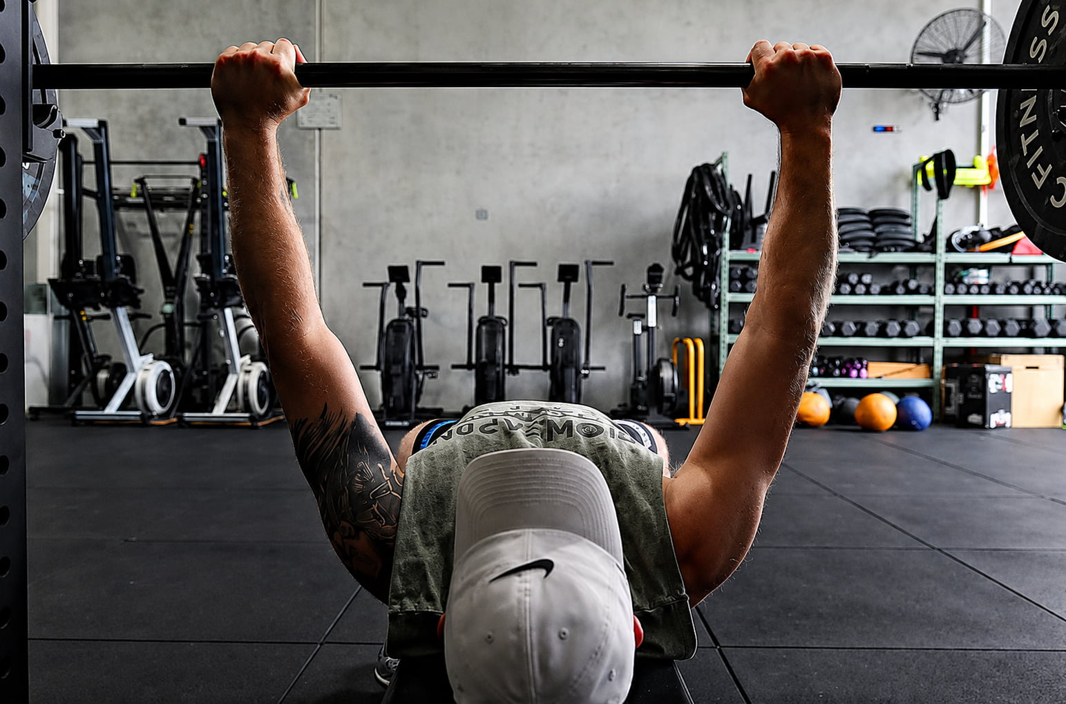 Strength and Conditioning bench press at BioWeapon